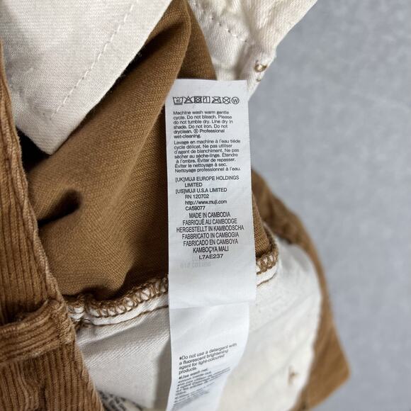 MUJI Brown Corduroy Straight Leg Pants Size Medium - Picture 14 of 15